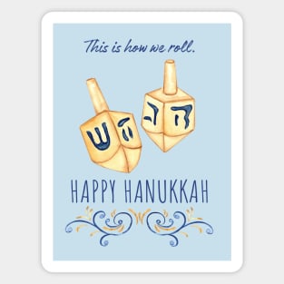 Hanukkah Watercolor D Magnet